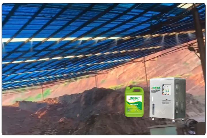 潔匠凈化污泥制磚利用高壓噴霧設備實現(xiàn)除臭